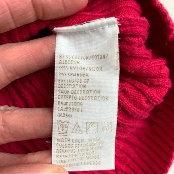 Vintage Tommy Hilfiger Cable Knit  V-Neck Sweater - Picture 5 of 9